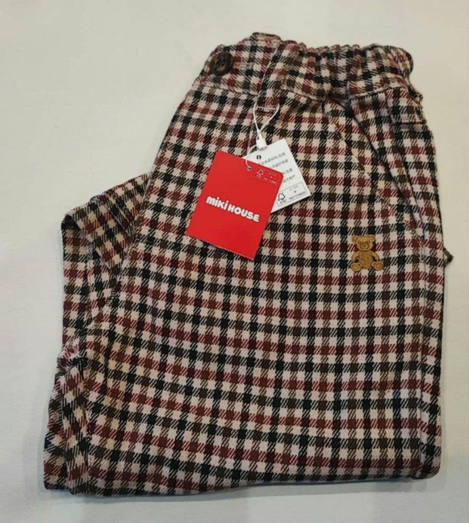 新品未使用タグ付き☆ミキハウス　チェック柄パンツ　１１０サイズ　フォーマル