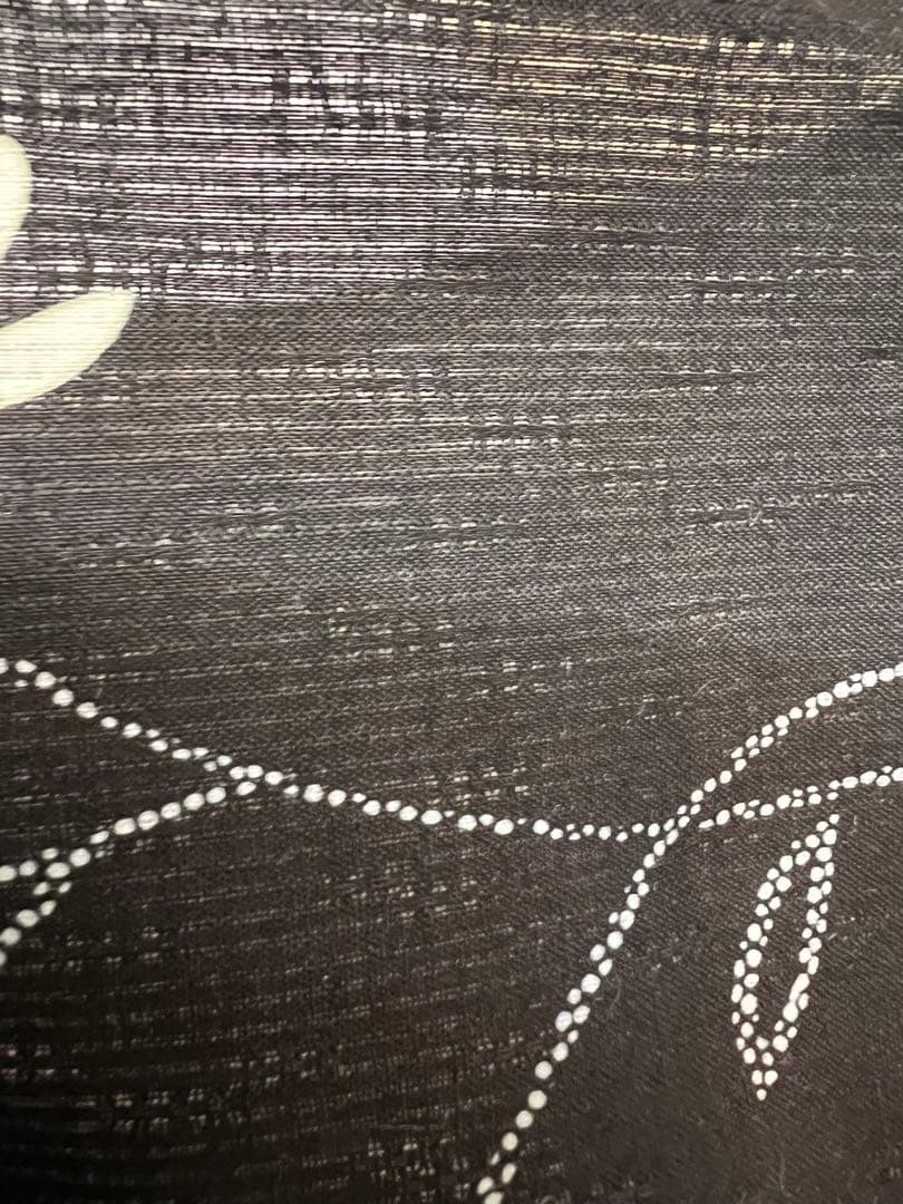 黒地　燕柄綿100%浴衣・帯・下駄セット