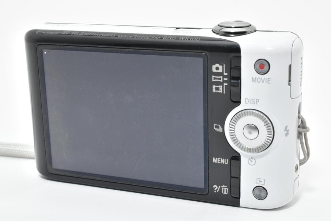 良品)Sony CyberShot　DSC-WX100ホワイト　デジカメ#695