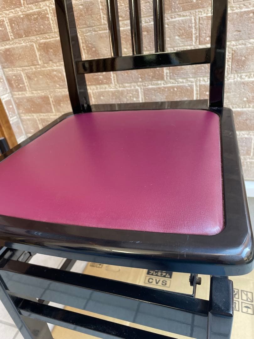 ピアノ椅子　背もたれ椅子　トムソン　高さ調整可　(カバー)