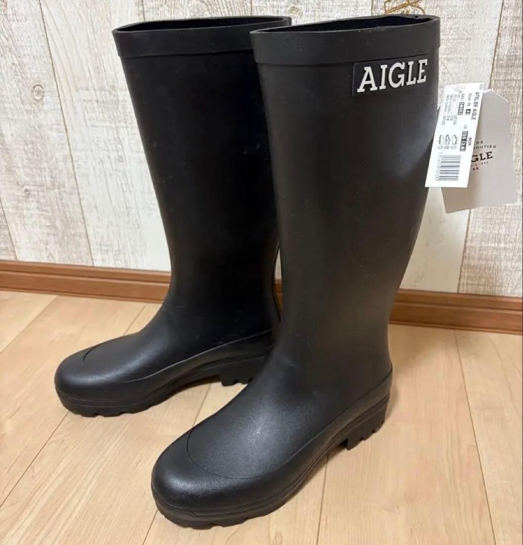 25.5〜26㎝☆新品 AIGLEレインブーツ41 エーグルラバーブーツ 長靴