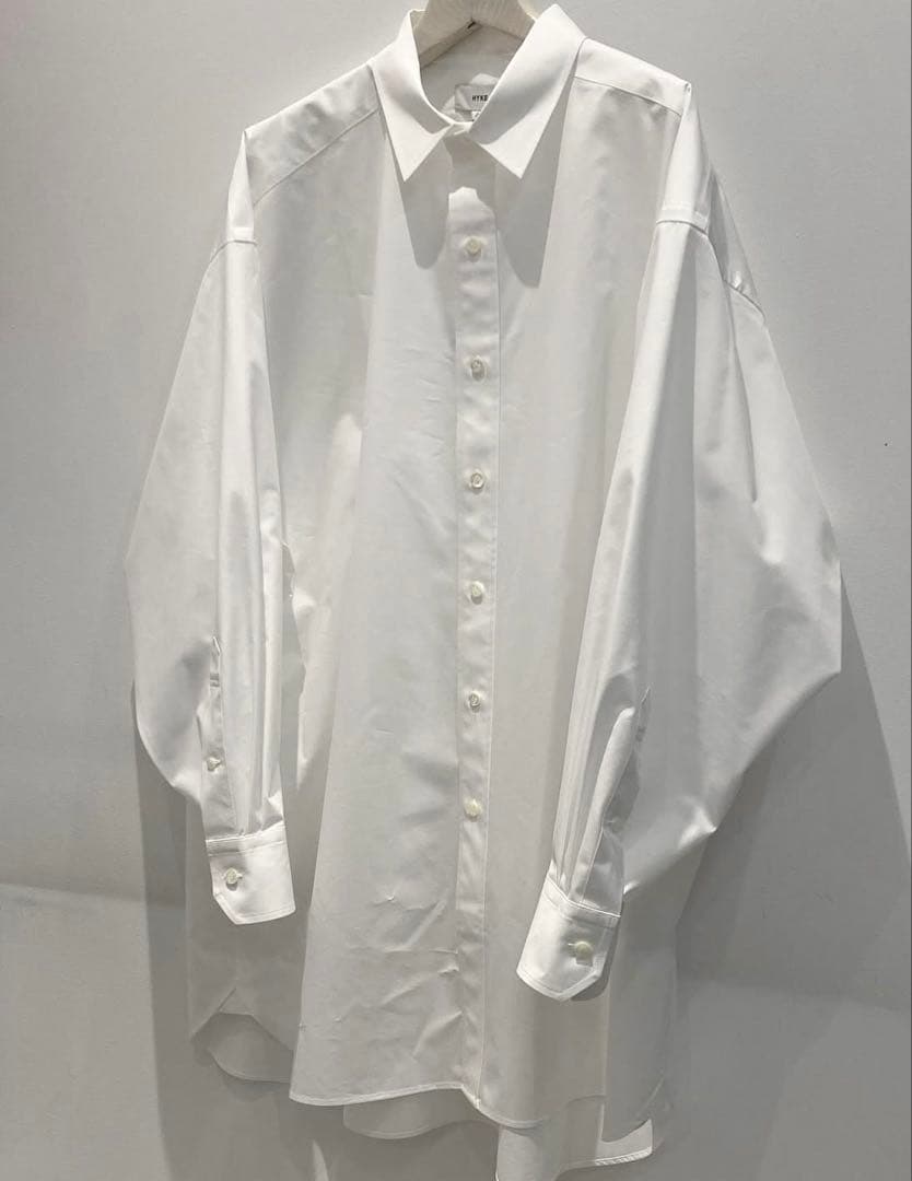 トップス HYKE T/C BIG SHIRT 2024SS