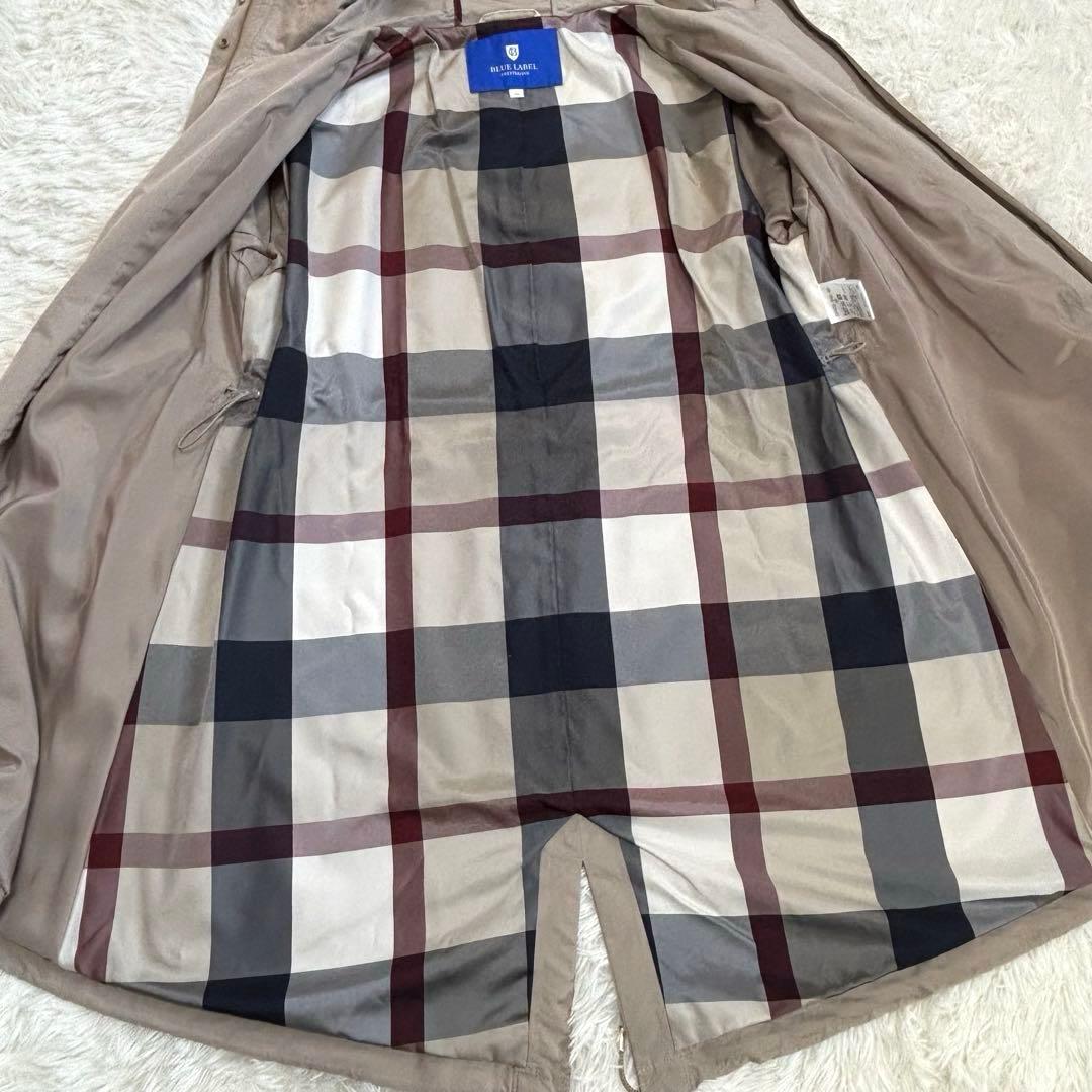 ブルーレーベルクレストブリッジ モッズコート ノバチェック ライトベージュ M
