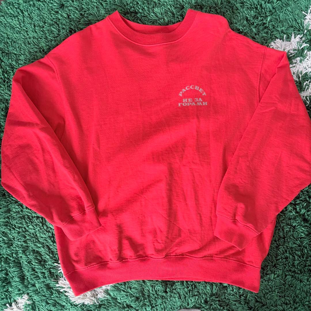 美品　XL PACCBET ラスベートSTRONG WOMAN スウェット　赤