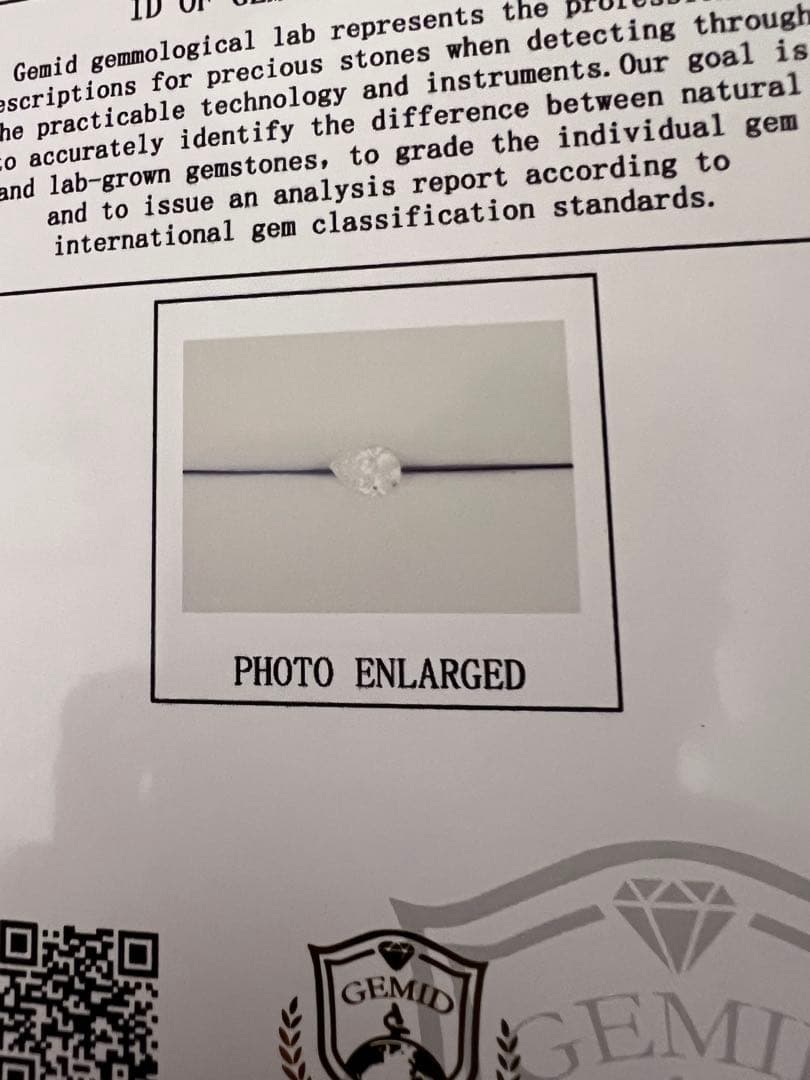 1粒1.558ct大粒ラボグロウンダイヤモンドピアスVVS1 【片耳のみ】