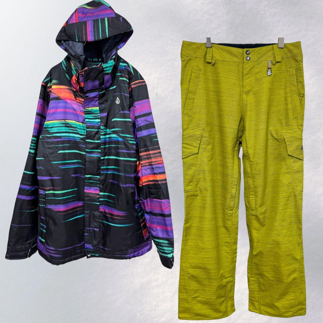 ボルコムVolcom スノーボードウェア 上下セット サーモライト M《i455