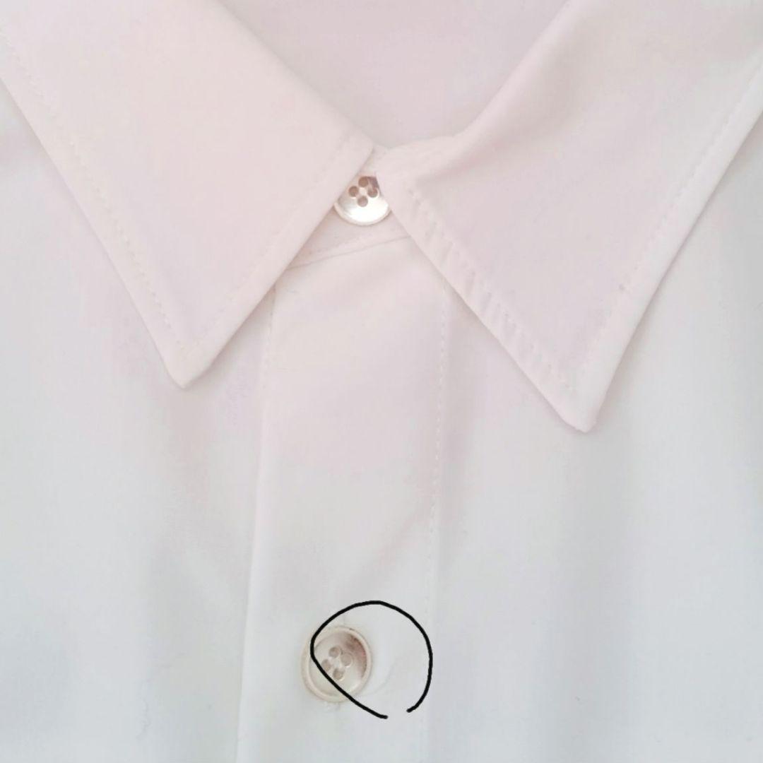 LOUNGEDRESS サテンBIGシャツ 長袖 ホワイト サイズフリー