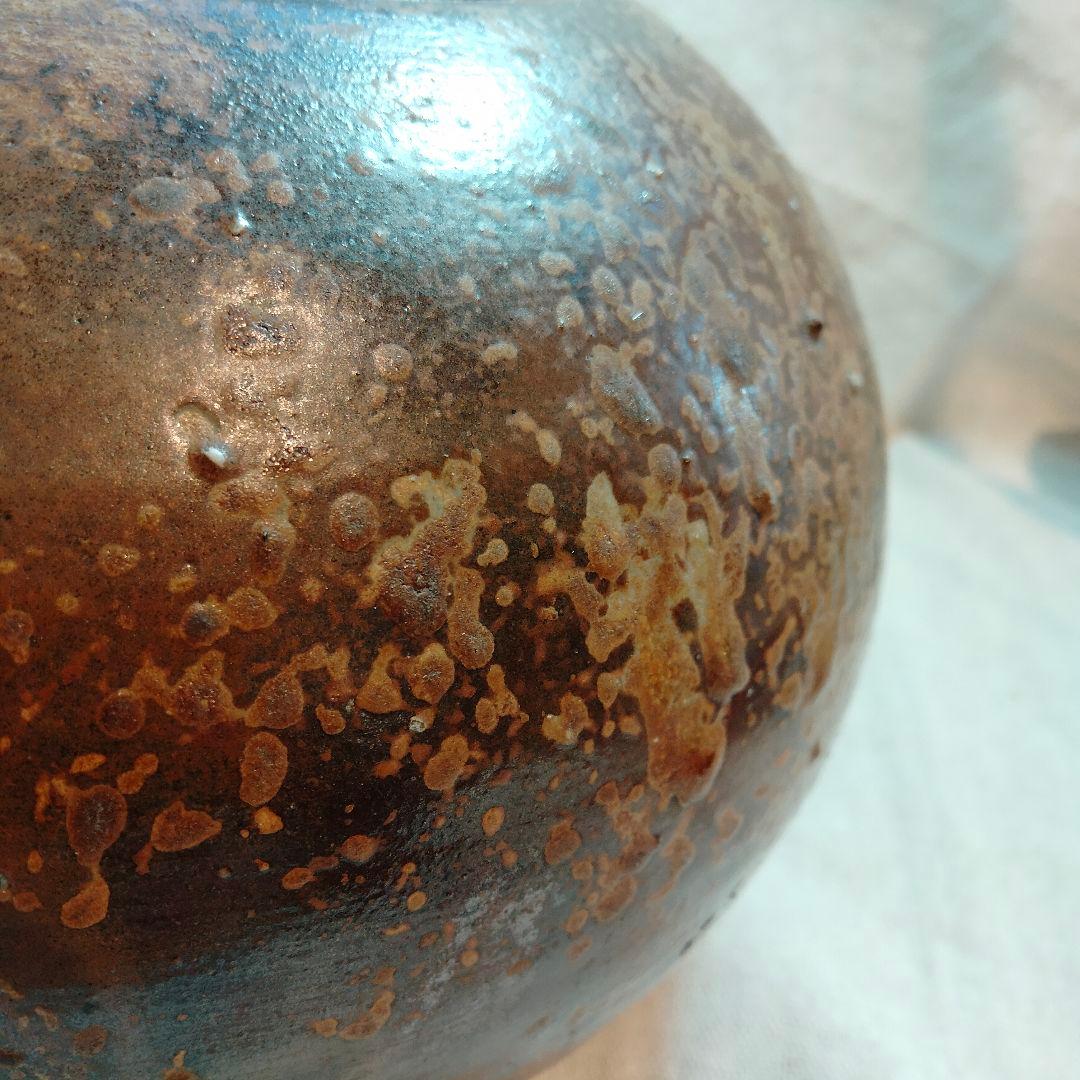 【一点物・極美品】備前焼 丸壺 花器 伝統工芸の美