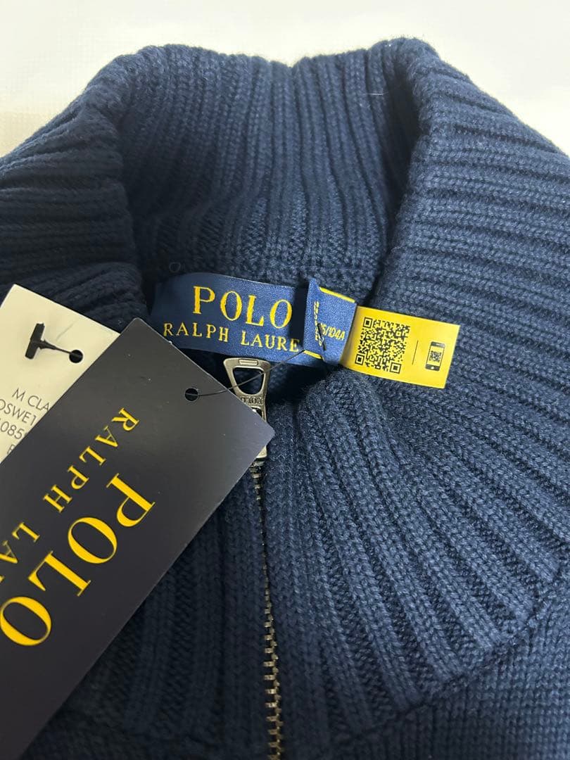 【新品】 ポロラルフローレン ハーフジップ ニット XL紺 ネイビー