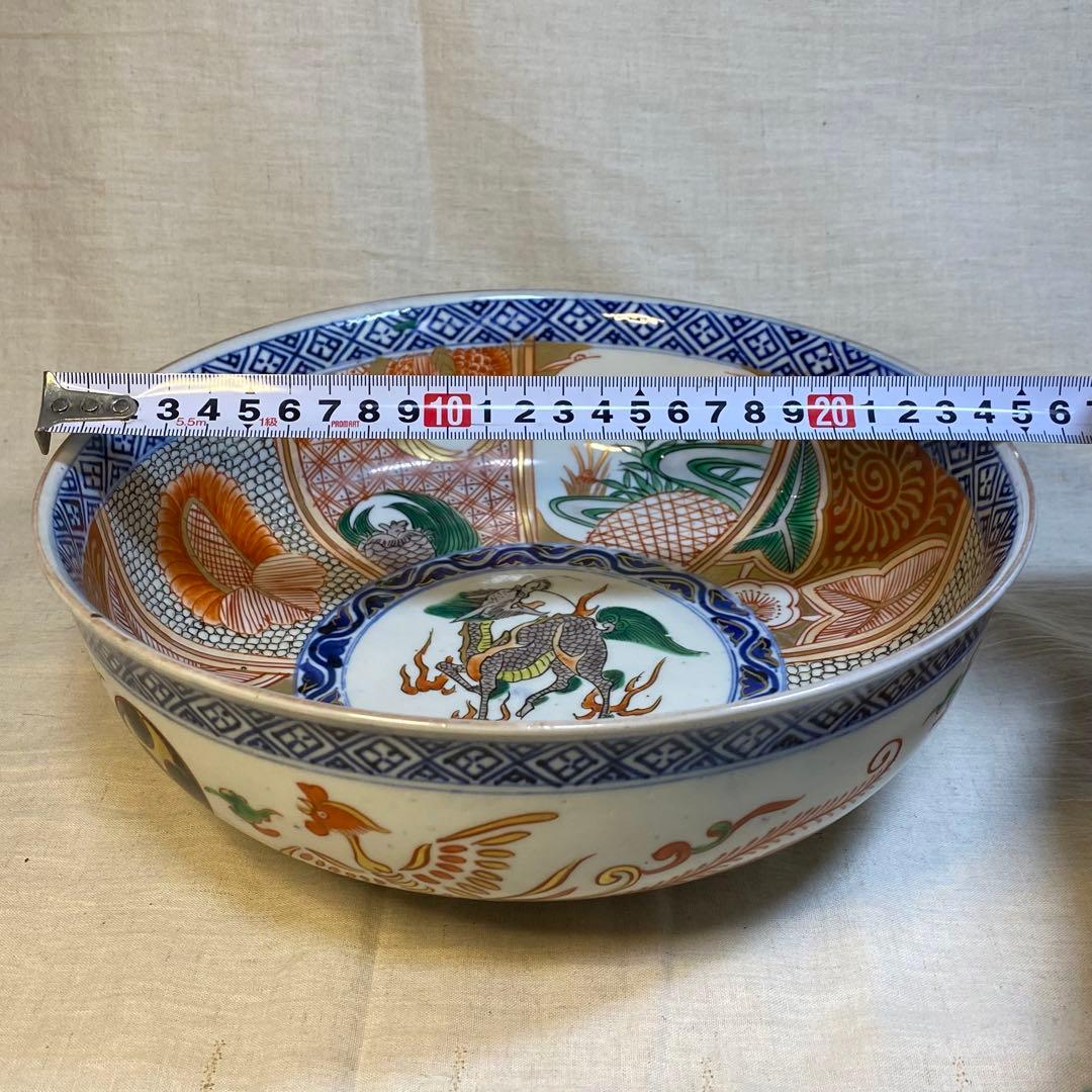 伊万里　古伊万里　大鉢　鉢　麒麟鶴亀文　鳳凰文