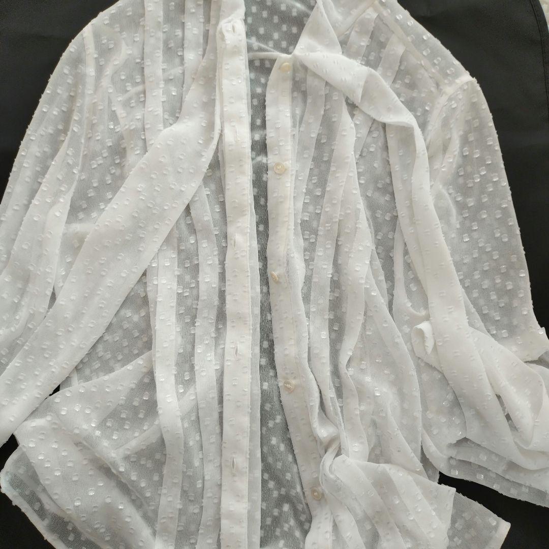 ボールジィ Ballsey 25SS フォイルカットジャカード ボウタイブラウス