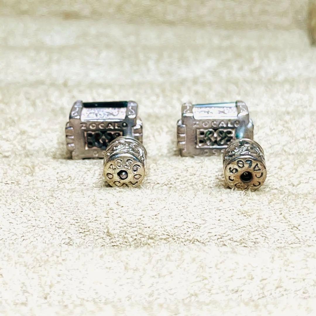 ZOCALO ソカロ イスラミック スクエア ピアス GARNET GREEN