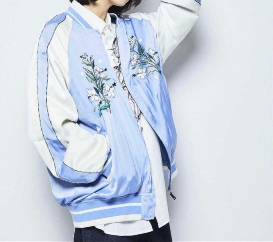 コンバーストウキョウ サテンオーバーサイズスーベニアジャケット スカジャン