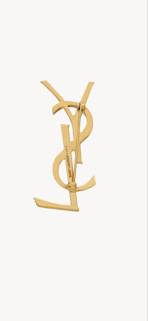YSL ゴールド ロゴブローチ