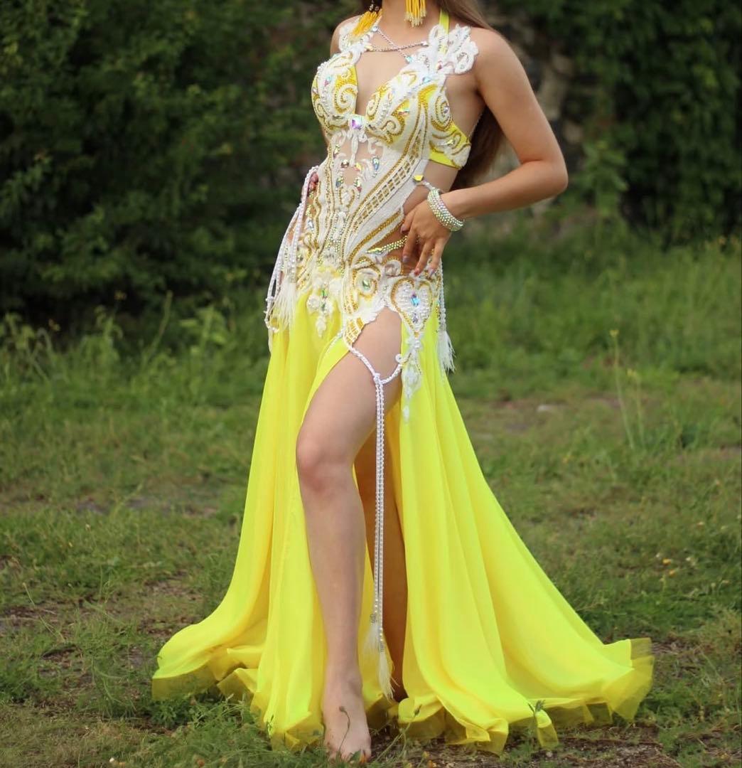 zuymarina yellowベリーダンス衣装 セットアップ