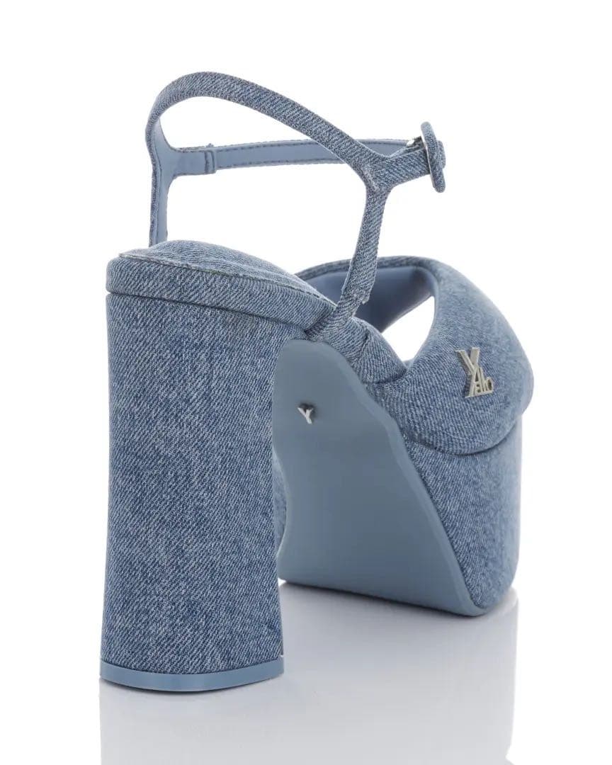 靴 YELLO SASSY CHUNKY HEEL SANDALS