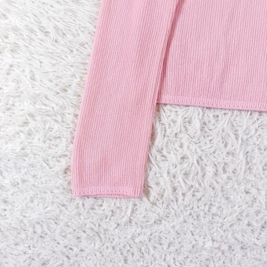 2024製✨ ルネ ニット カーディガン ロゴプレート 36サイズ ピンク