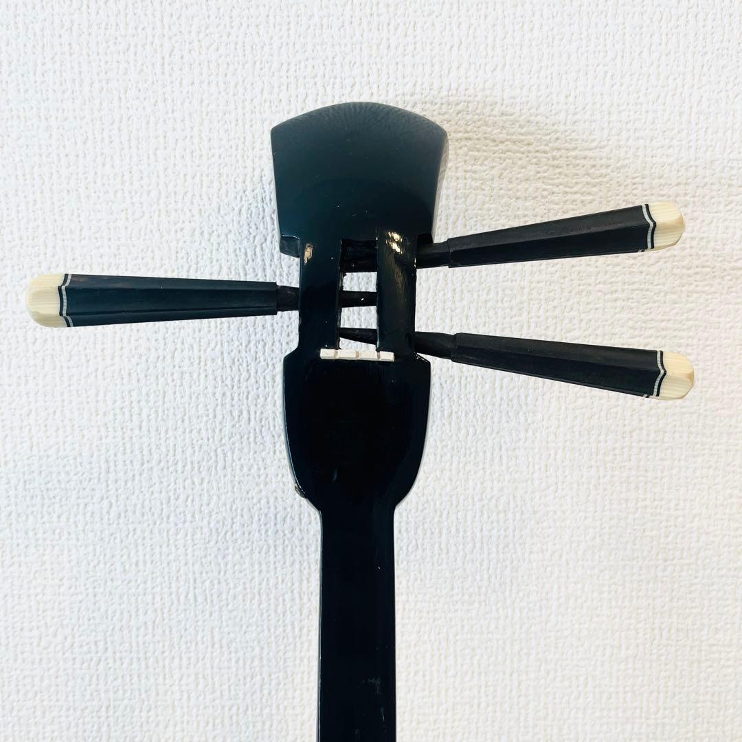 沖縄三線 人工皮 蛇柄 初心者向け 黒塗り棹 練習用