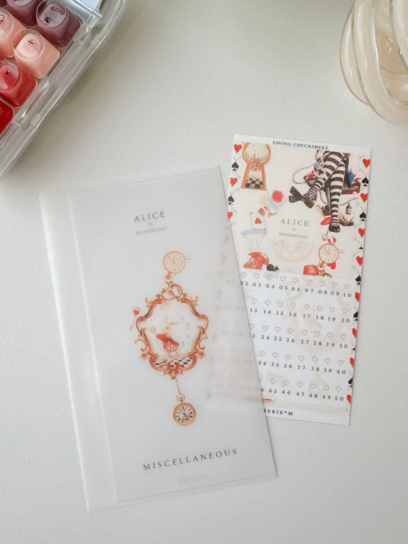 A6リフィル Alice in Wonderland checksheet