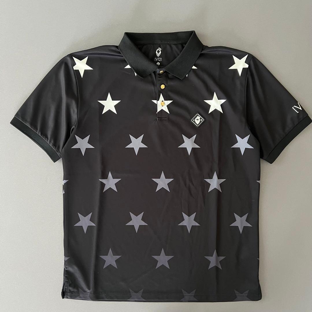 V12 ヴィトゥエルヴ ポロシャツ　XL 大きいサイズ　メンズ　ゴルフ　星　LL