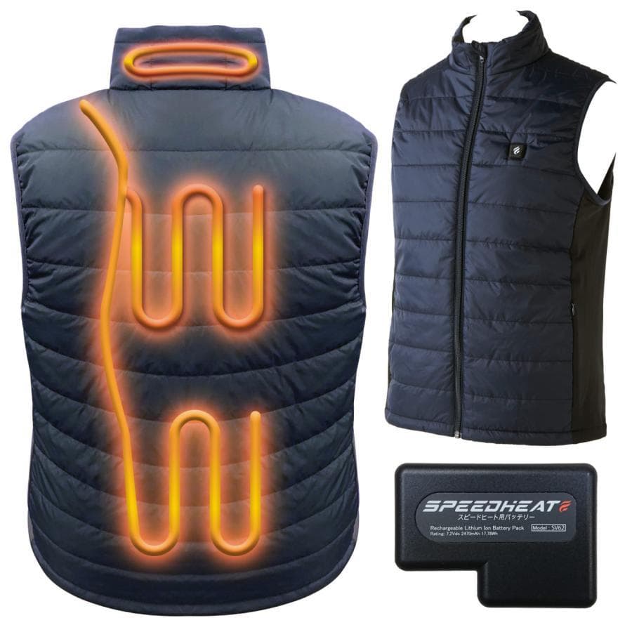 新品・2着セット●スピードヒート●温熱ベスト メンズ・レディース ヒーターベスト