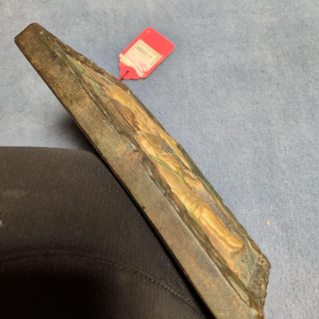 アンティークアートコンプトン焼き　 母子像の浮き彫り