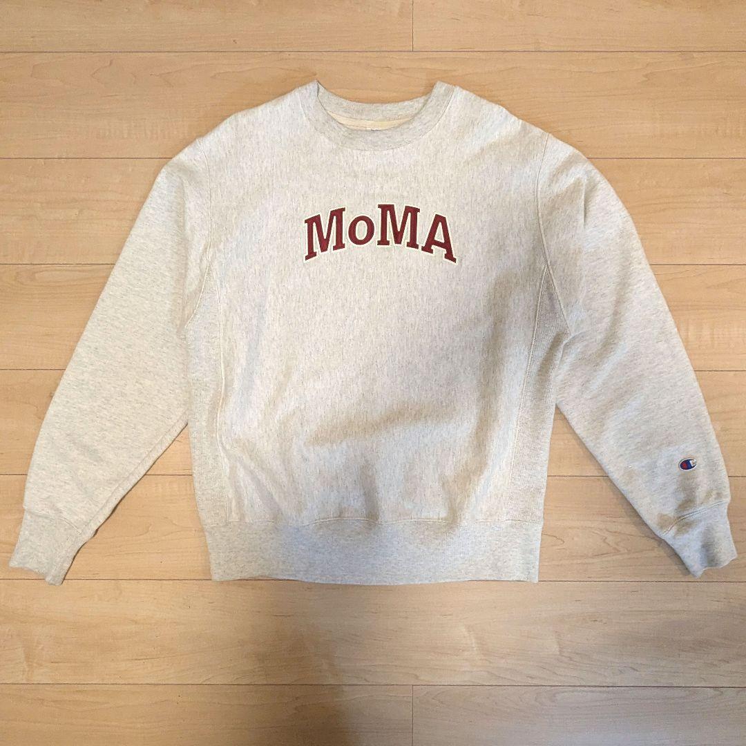 ★*様 美品 MoMA Championリバースウィーブロゴ入りトレーナー グレ