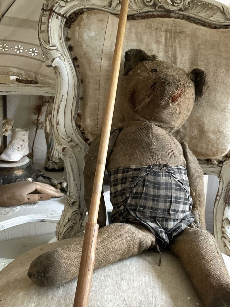 フランスアンティーク　アンティークベア　テディベア　くま　ボトムつき