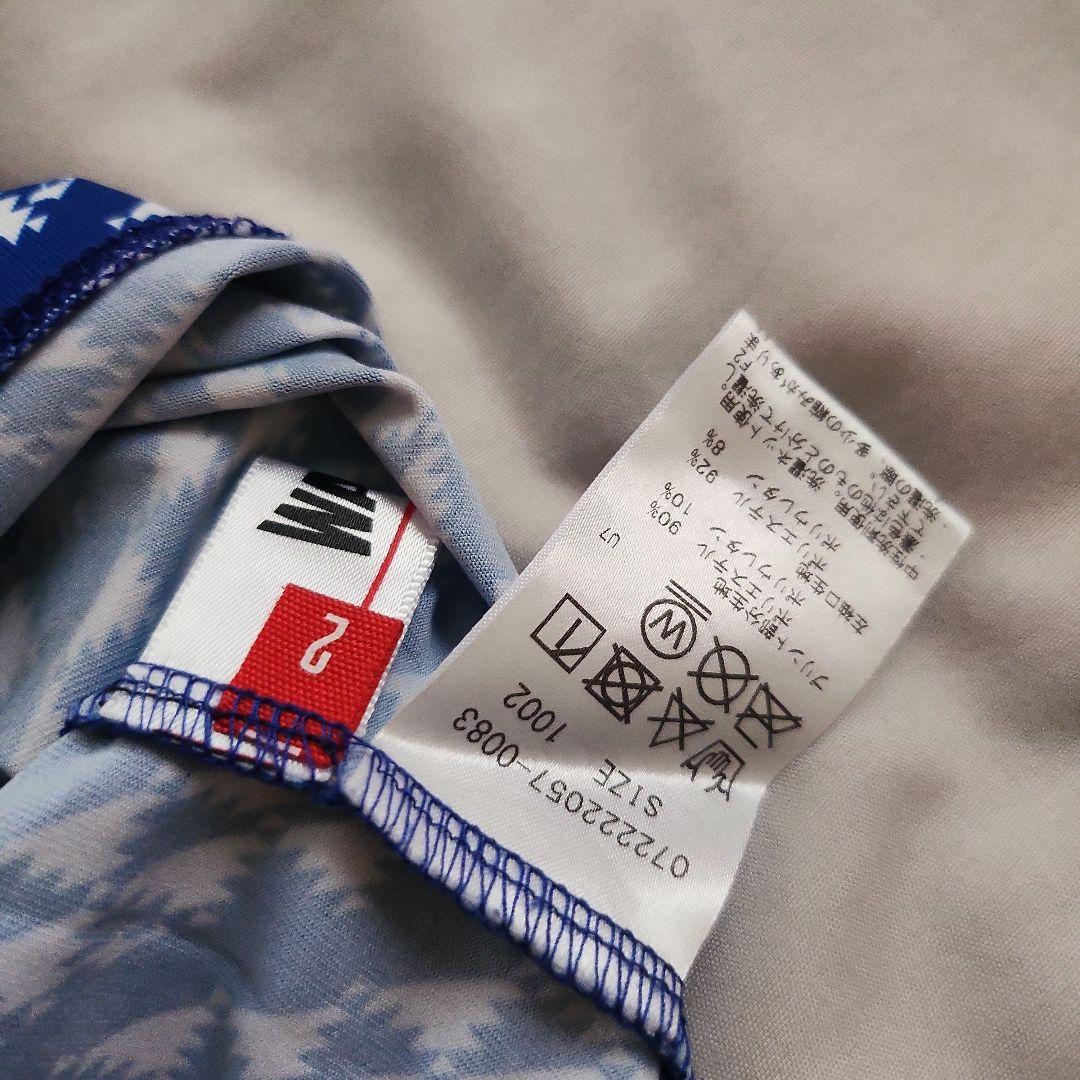 WAAC ゴルフウェア 上下セット青と白の幾何学模様