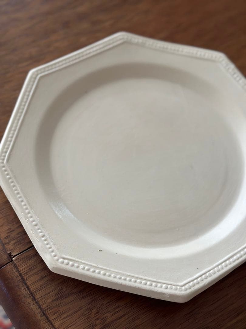 値下げPichon オクトゴナルフランスヴィンテージ2枚八角形ホワイトプレート