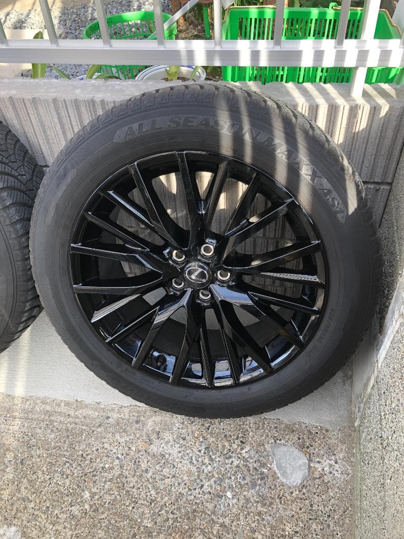 くまレクサスRX 20インチ ブラックホイール タイヤセット美品