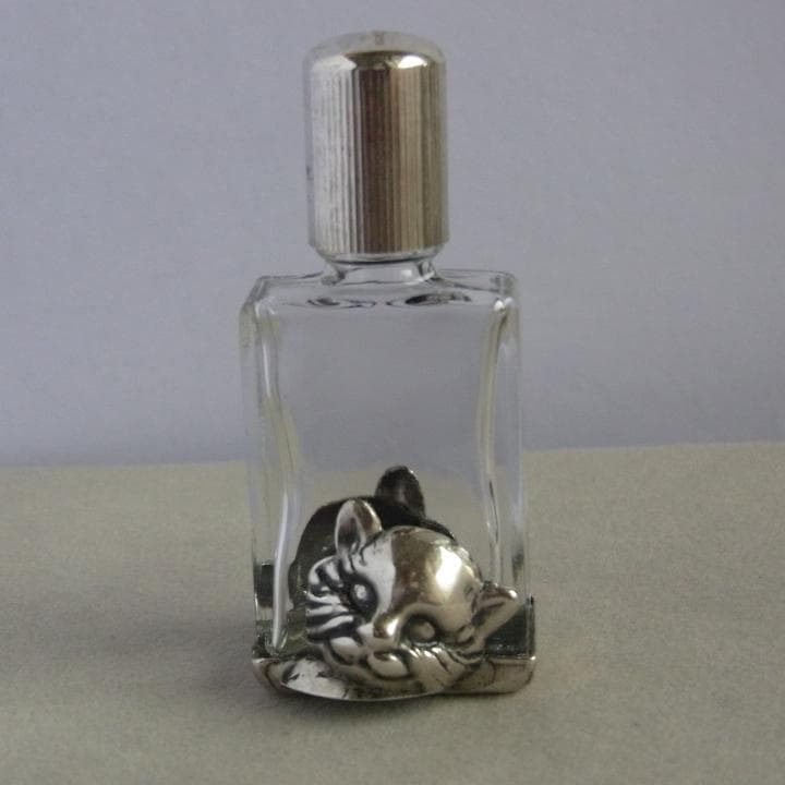 イタリア製 ビンテージ パフュームボトル シルバー925 猫の装飾 ネコ ねこ