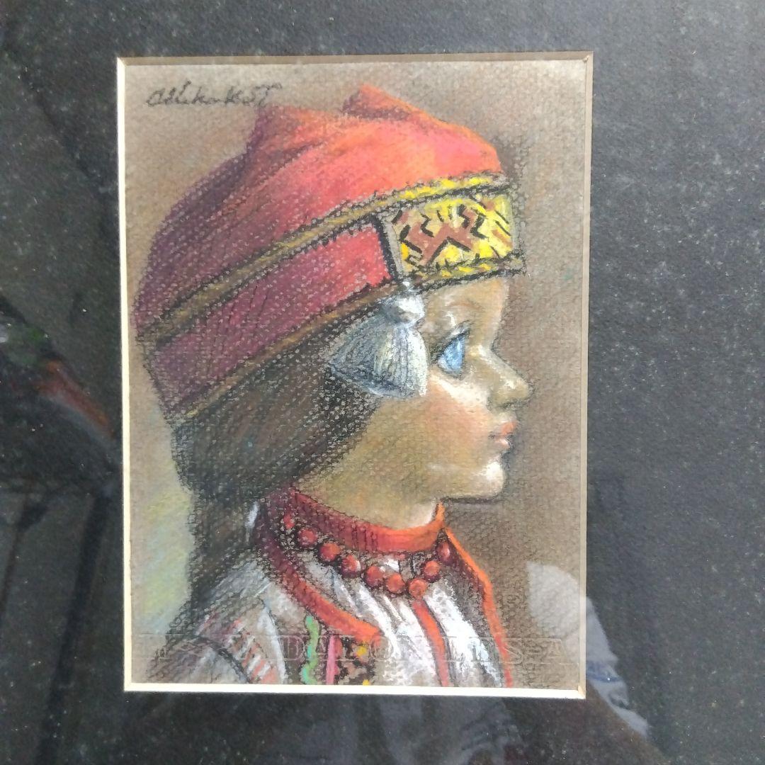 A. Kato パステル画 人形の肖像