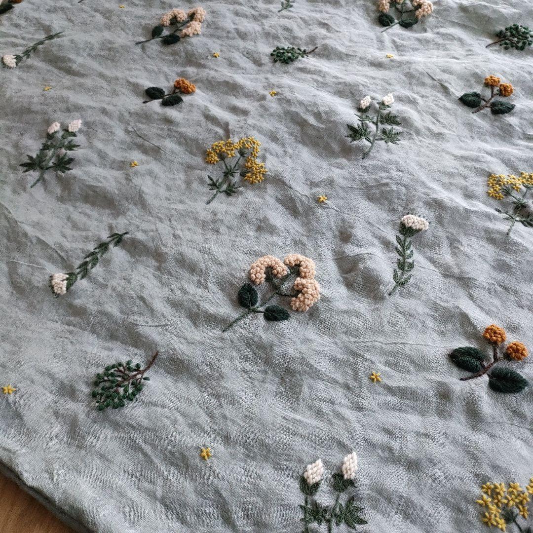 【(A^ ^)様オーダー専用ページ】リネン刺繍　クッションカバー