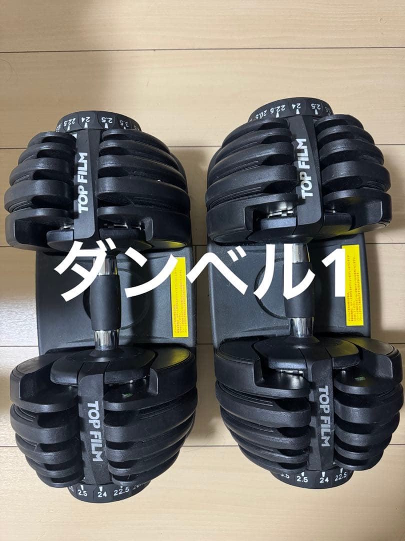 GOGOJUMP トレーニングマット & TOP FILM 可変式ダンベル2個