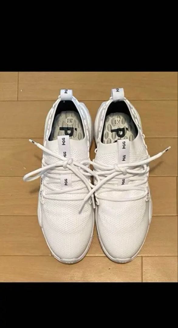 パーリーゲイツ　ホワイト ゴルフシューズ