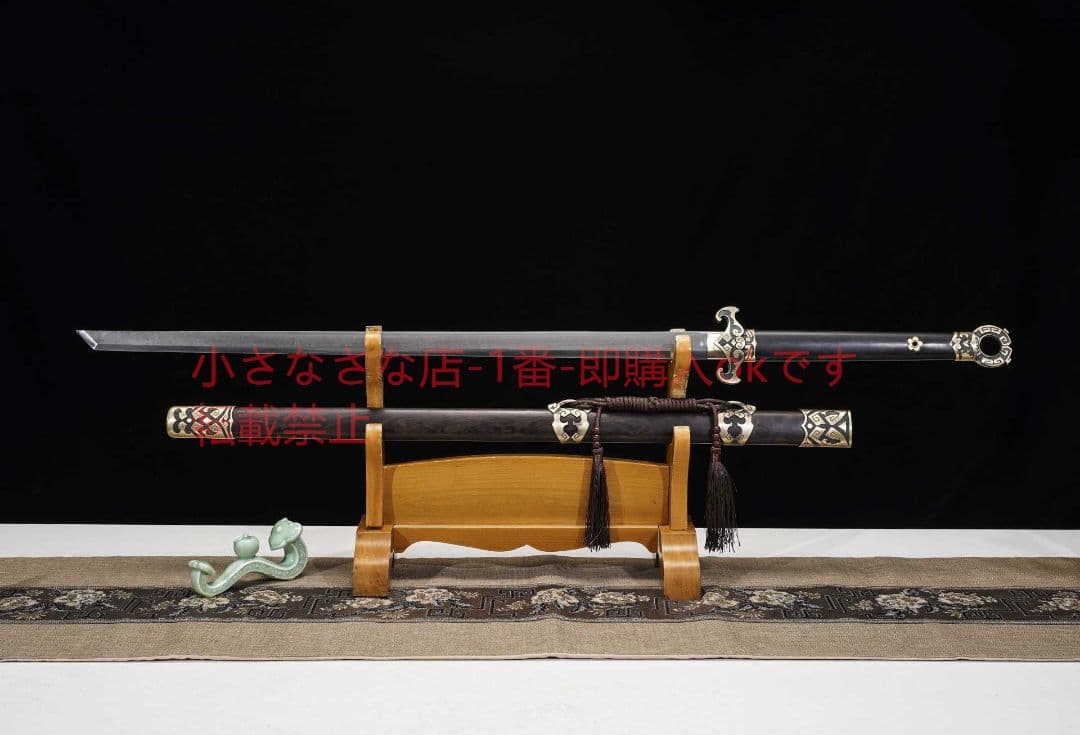 天鴻環首唐横刀百製鋼千目紋 古兵器 武具 刀装具 日本刀 模造刀 居合刀