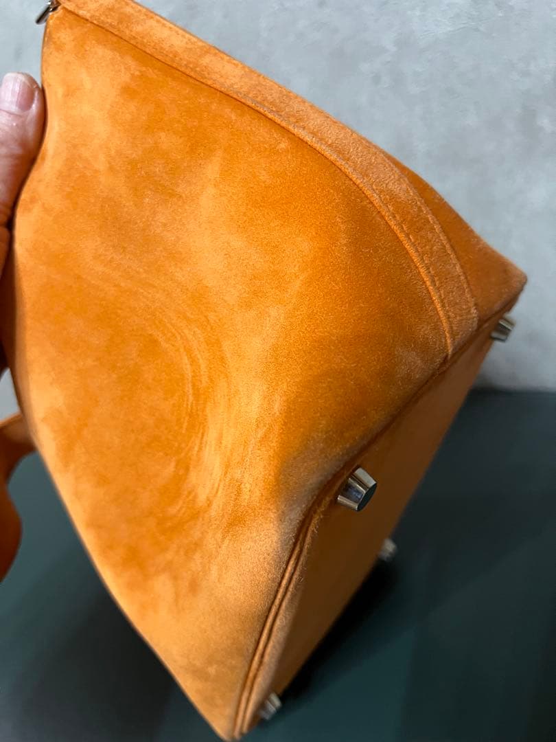 HERMES ピコタン　オレンジ スエード