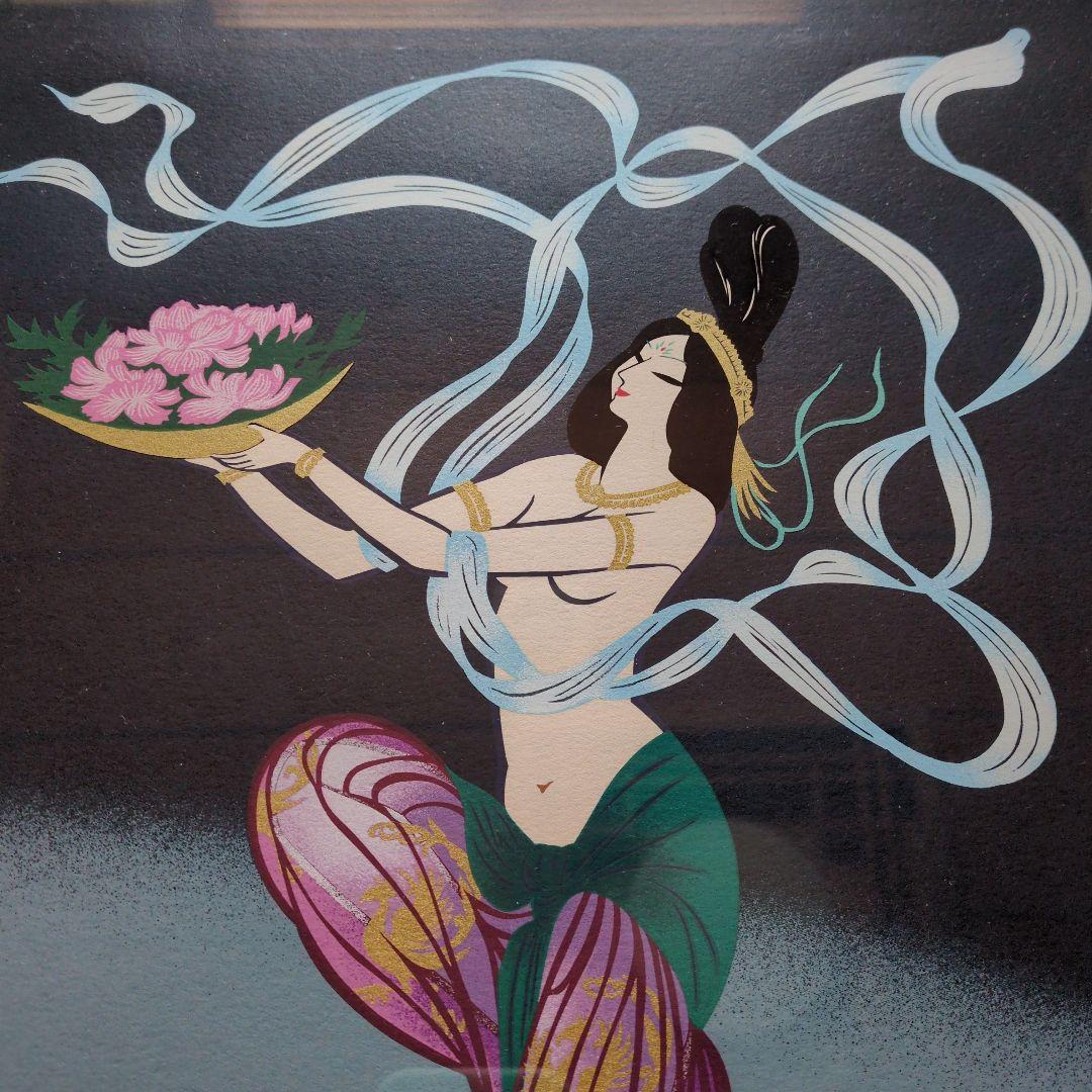 ✳「供養天」191／300 ✴宮田雅之「刀勢画」作家の編み出した独特な手法です✳