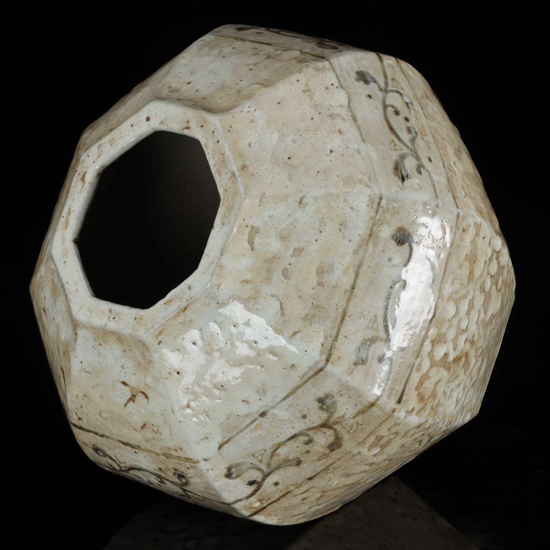 京焼 唐草文 大花瓶 共箱付 在銘 作家物 高さ29cm 飾壺 古美術 骨董品