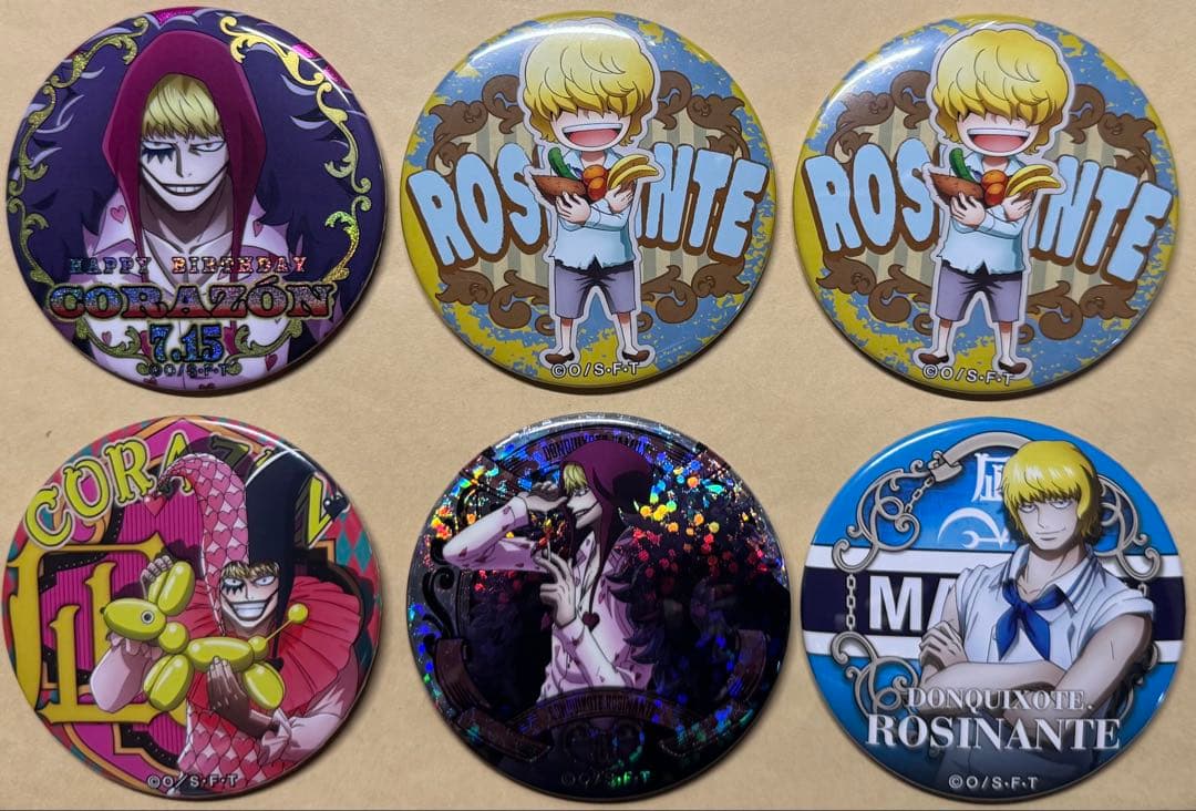 ONEPIECE ワンピース コラソン ロシナンテ 缶バッジ 6点セット