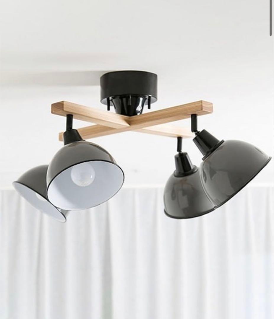 unico シーリングライト ジェンダーウッドロッド 4灯 クロス グレー