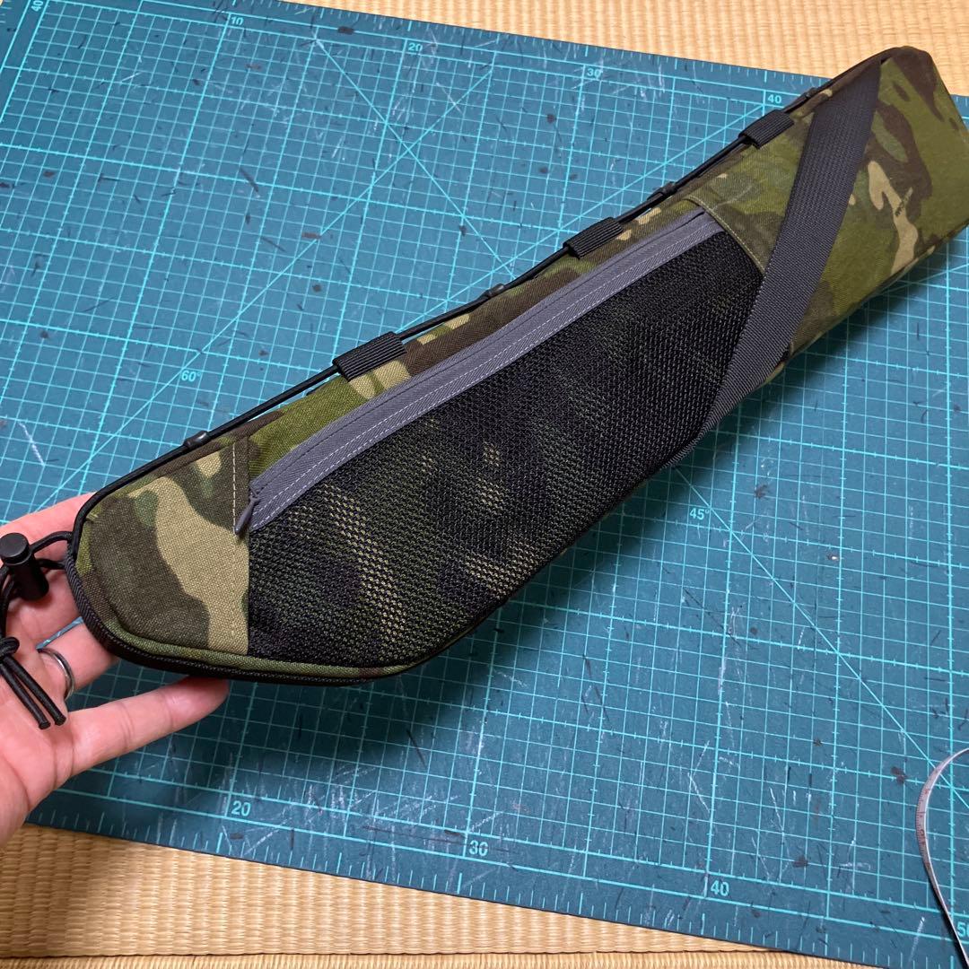 ハンドメイドフレームバッグ　X-PAC マルチカム/トロピック/オリーブ45cm