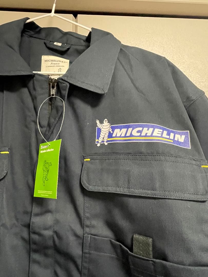 MICHELIN ネイビーオーバーオール　つなぎ　Lサイズ