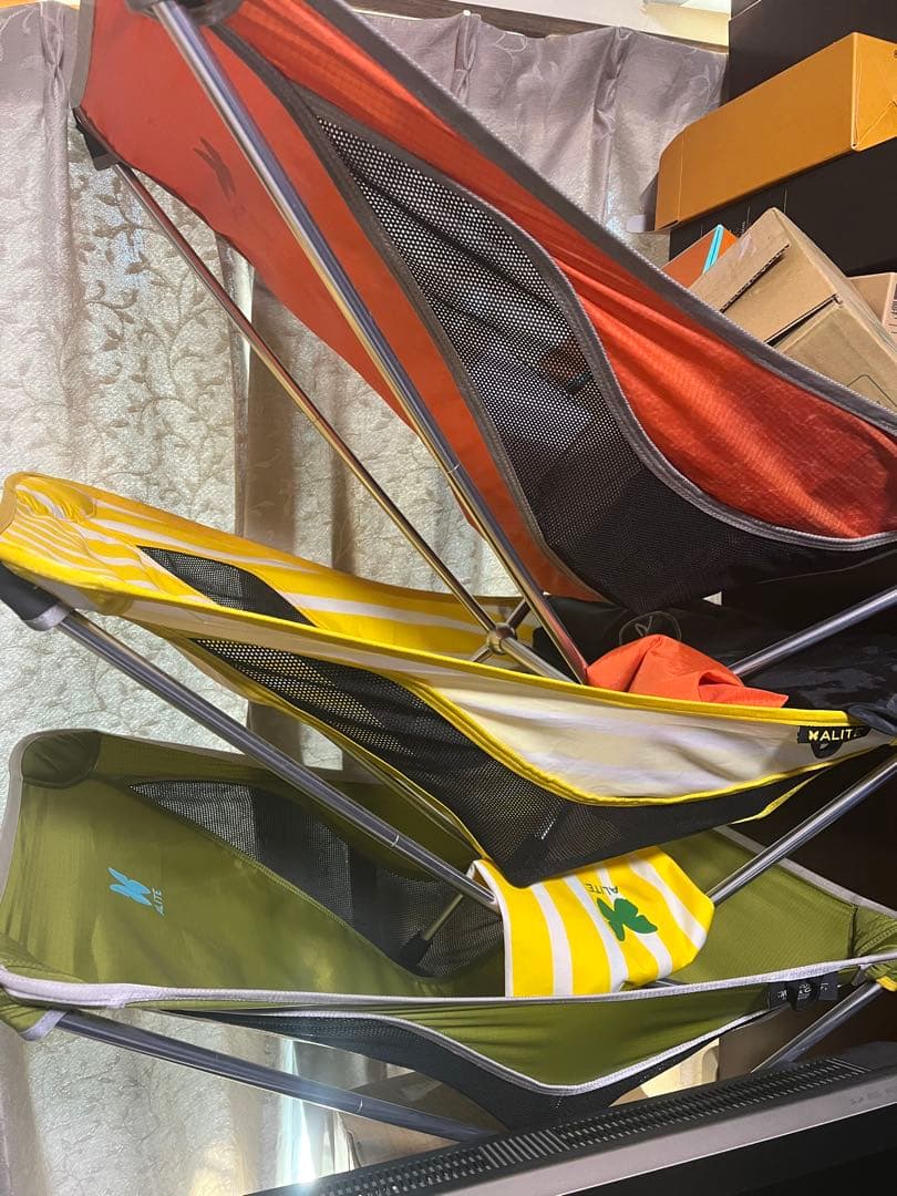 ALITE メッシュアウトドアチェア オレンジ　マンティスチェア