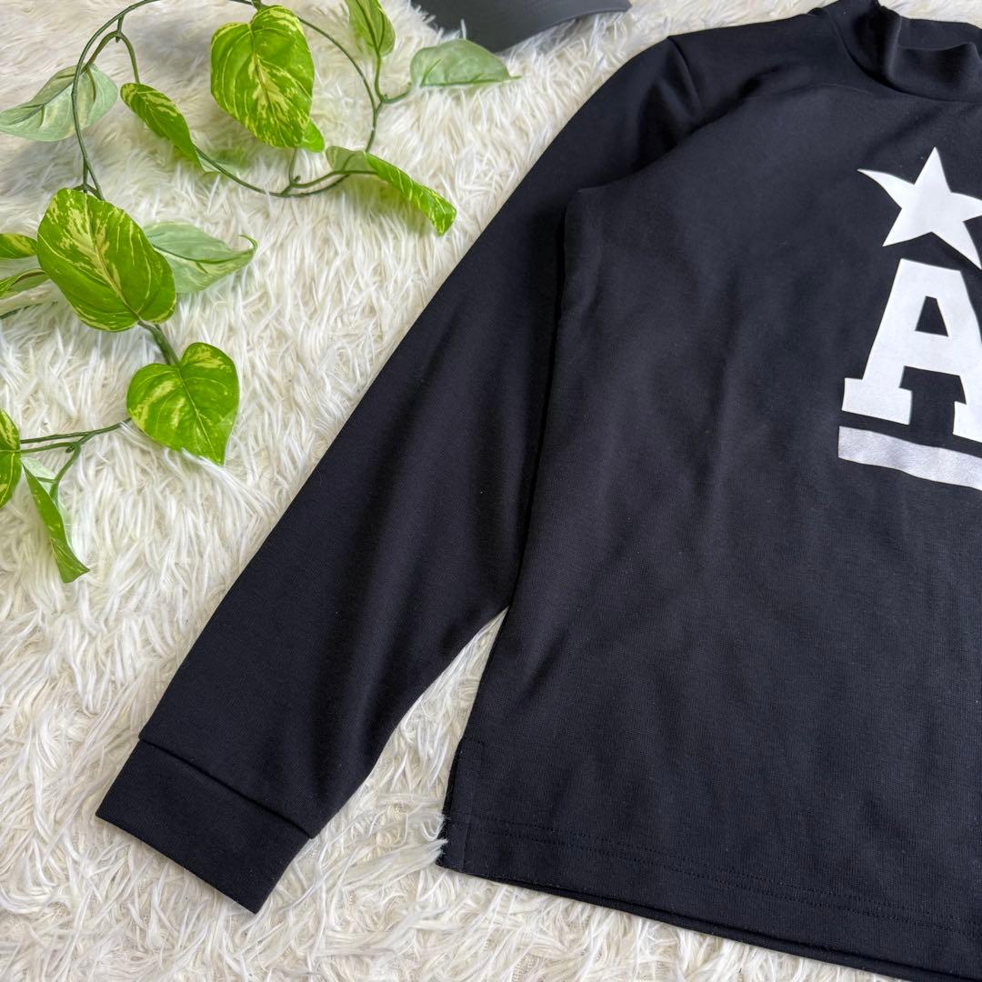 【アルチビオ】美品 モックネック ブラック ビッグロゴ 46サイズ メンズ