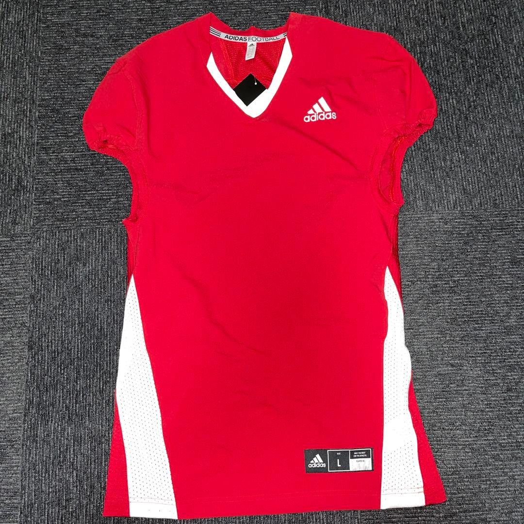 アディダス　メンズ　アメフト　ジャージー　ウェア　Lサイズ　レッド