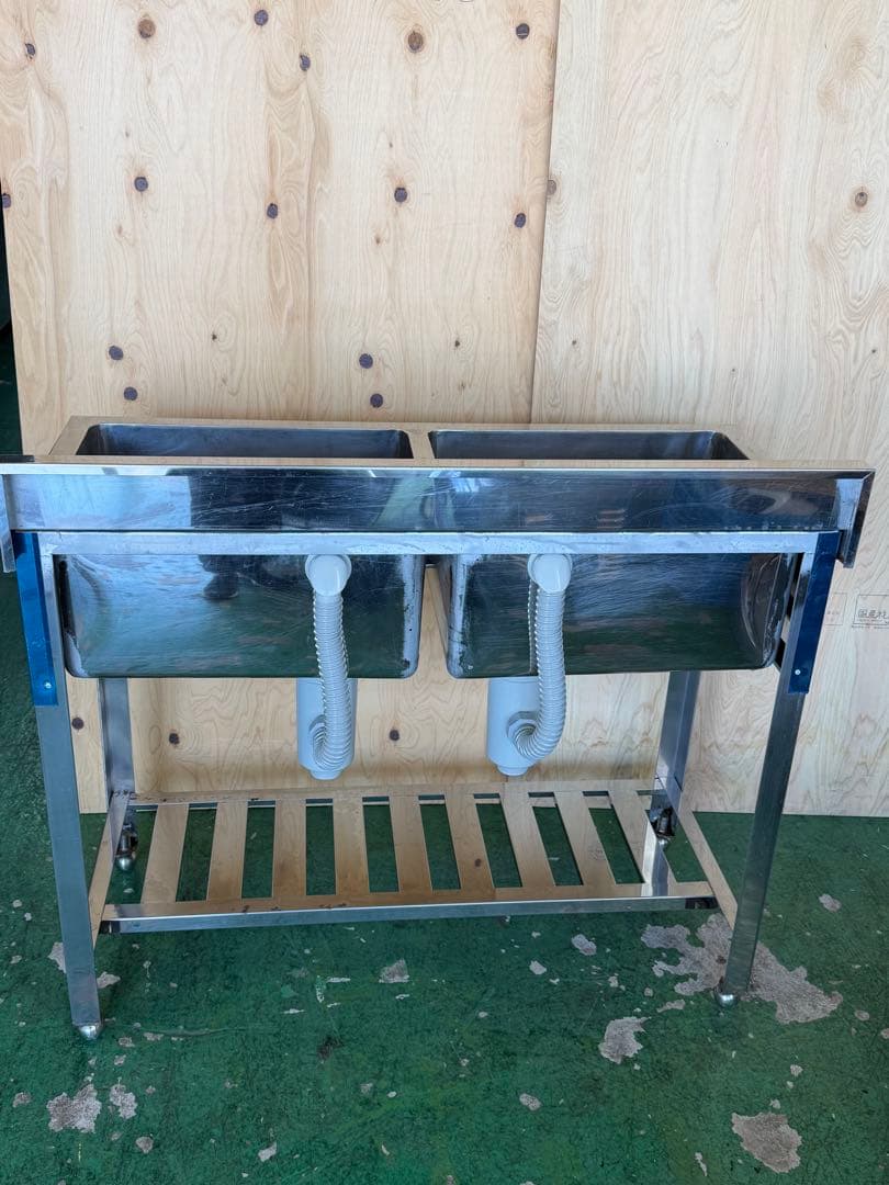 2槽シンク 1000x450x800(+90)