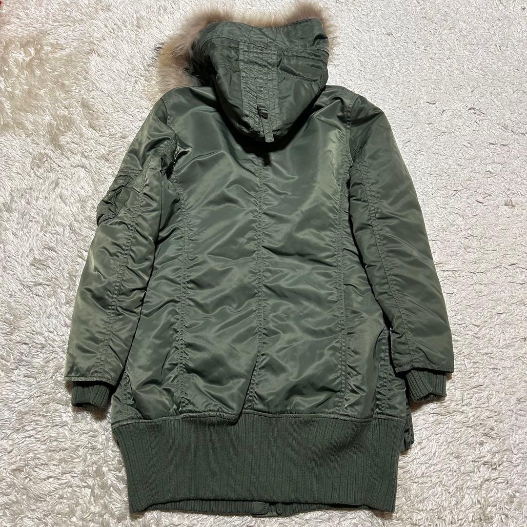 AVIREX ファイヤーマンN-3Bフライトジャケットモッズコート カーキ L