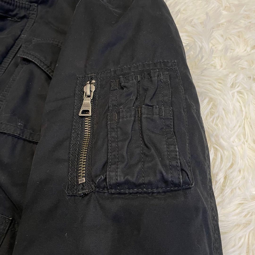 BURBERRY ブラックレーベル モッズコート たぬきファー ブラック